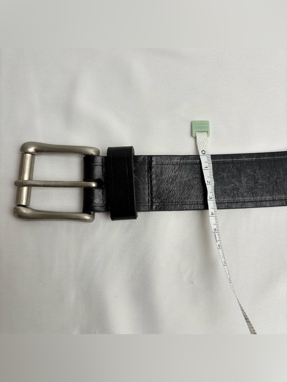 Vintage Levi Strauss Leather Belt Mens 30 Silver Buckle Western Workwear Canada - Picture 8 of 9